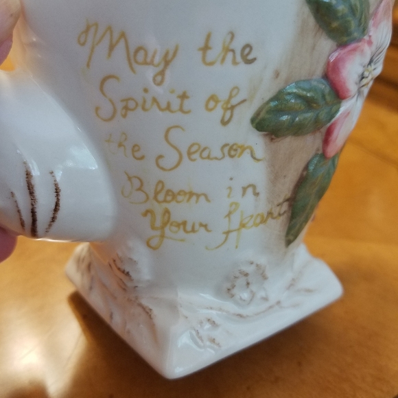 MWW Market Ceramic Floral Relief Teapot - Picture 3 of 8